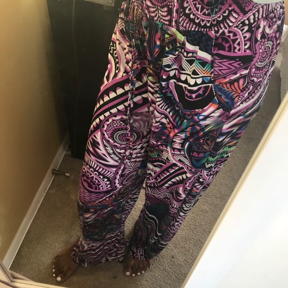 Colorful Wide Leg Pants